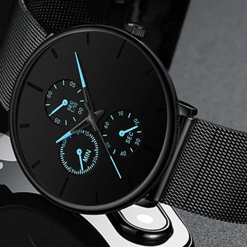 Men's Steel Mesh Classic Quartz Watch