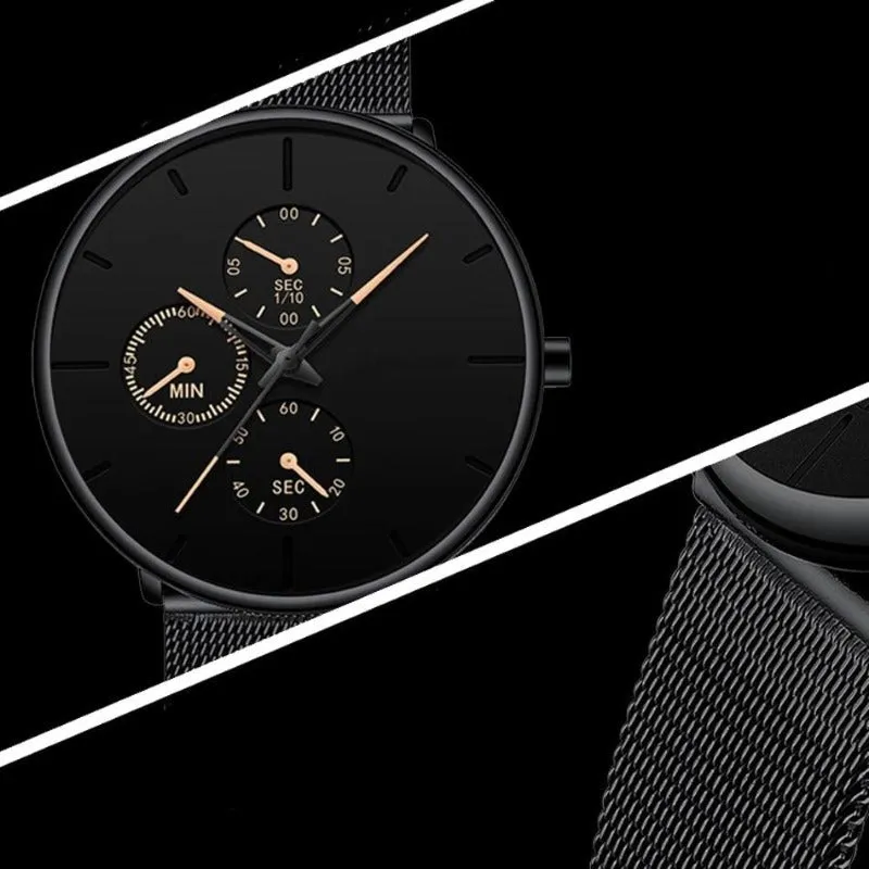 Men's Steel Mesh Classic Quartz Watch