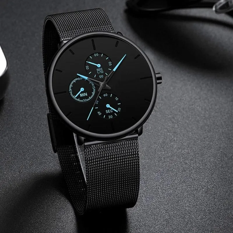 Men's Steel Mesh Classic Quartz Watch
