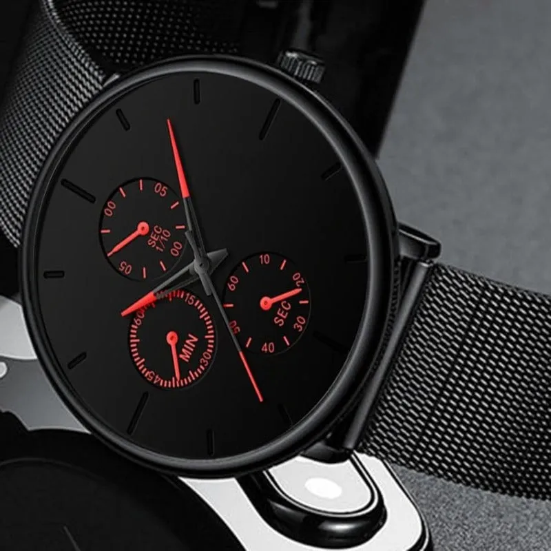 Men's Steel Mesh Classic Quartz Watch
