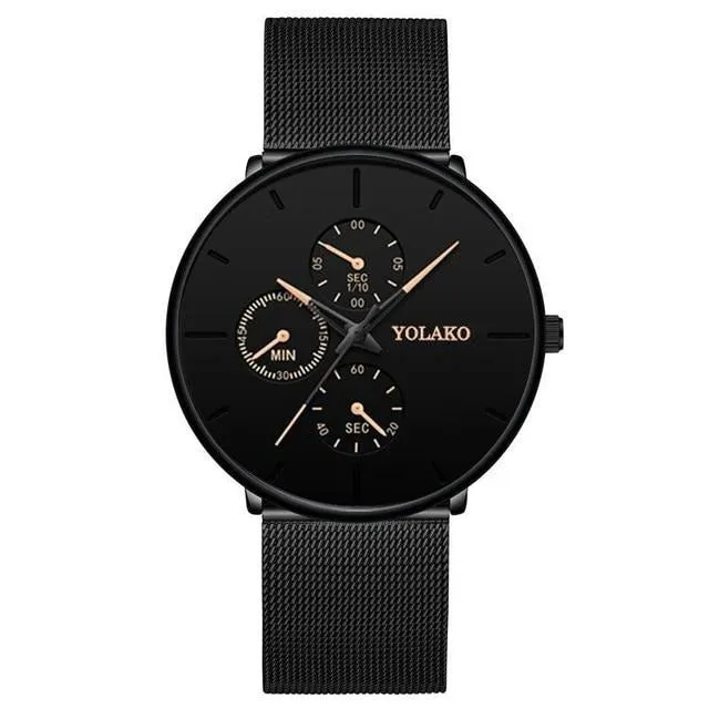 Men's Steel Mesh Classic Quartz Watch