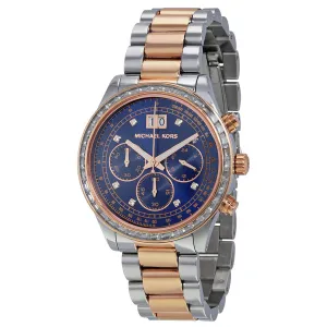 Michael Kors Brinkley Navy Dial Two-tone Ladies Watch MK6205
