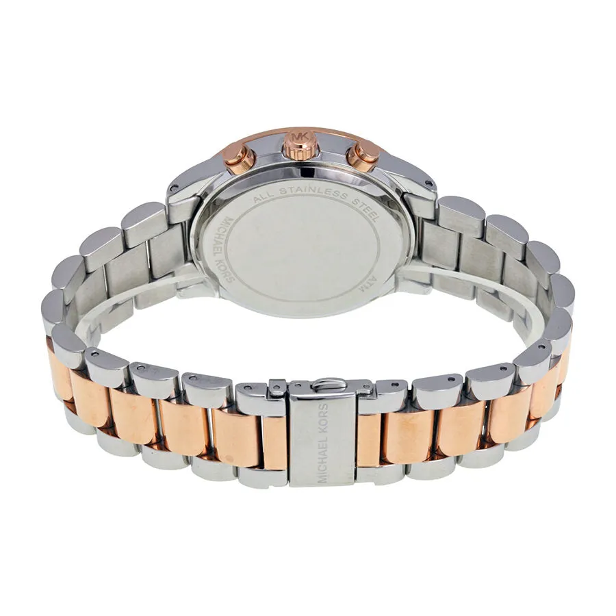 Michael Kors Brinkley Navy Dial Two-tone Ladies Watch MK6205