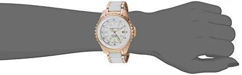 Momentum Women's Stainless Steel Japanese-Quartz Diving Watch with Ceramic Strap, Rose Gold, 13 (Model: 1M-DN67WS0C)