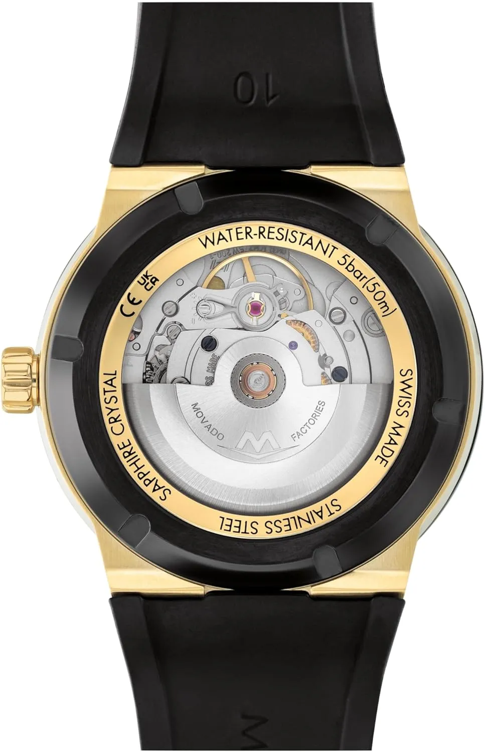 Movado Bold Fusion Men's Luxury Automatic Watch - Swiss Self-Winding Movement, Fabric Rubber Strap, Water Resistance 50 Meters (5ATM) - Classic Timepiece - Gift for Him - 43.5mm