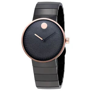 Movado Edge Black IP Stainless Steel Ladies Watch 3680026