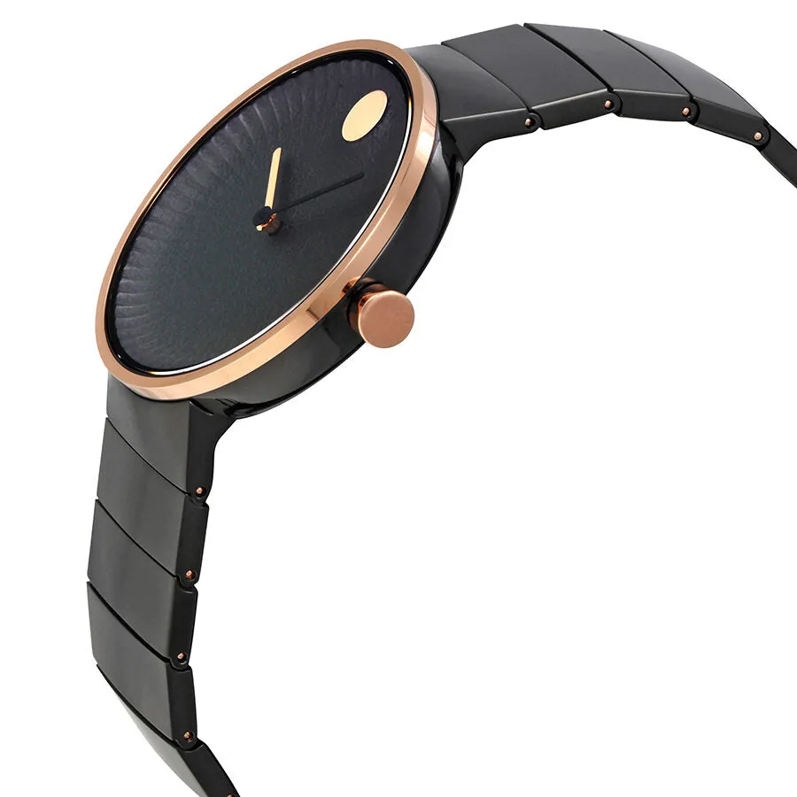 Movado Edge Black IP Stainless Steel Ladies Watch 3680026