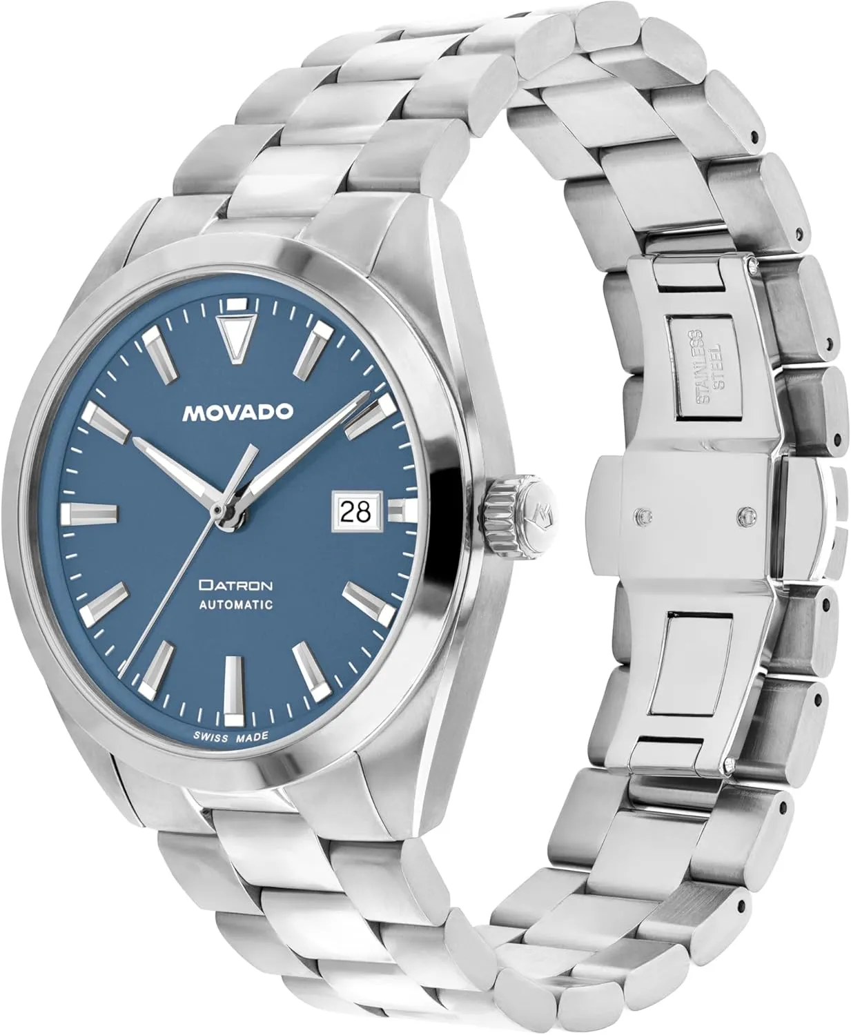 Movado Heritage Datron Automatic Men's Luxury Watch - Swiss Self-Winding Movement, Stainless Steel Bracelet, Water Resistance