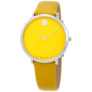 Movado Limited Edition Yellow Dial Ladies Watch 0607143