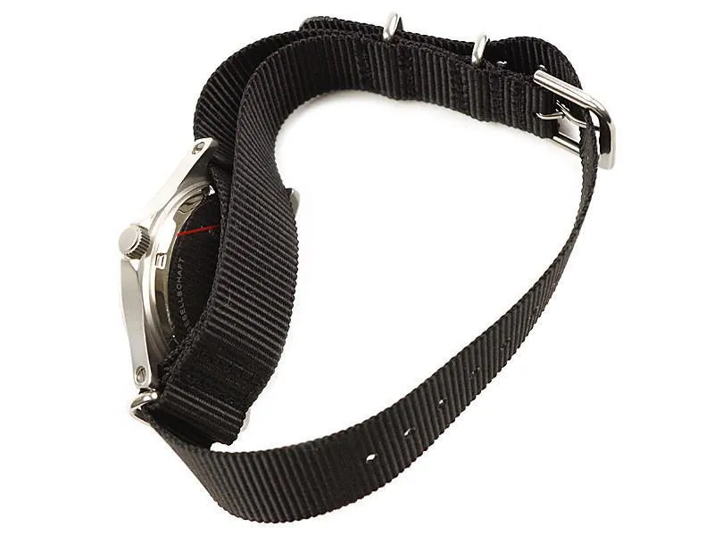 MWC G10 LM Stainless Steel Military Watch (Black Strap)