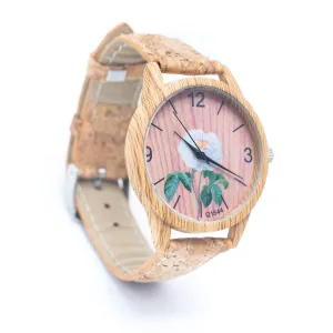Natural Cork Strap watch women fashion Watch WA-396（without box)