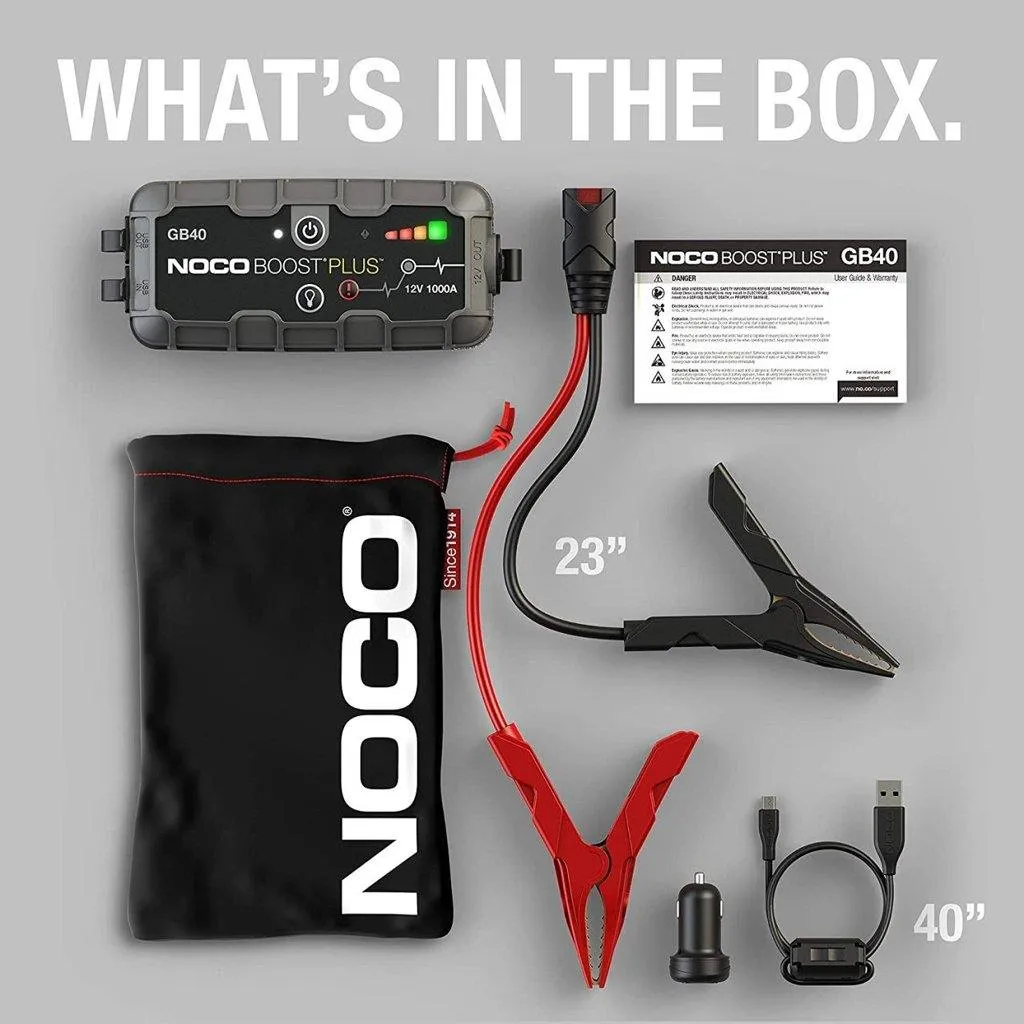 NOCO GB40 BOOST PLUS 1000A UltraSafe Lithium Jump Starter