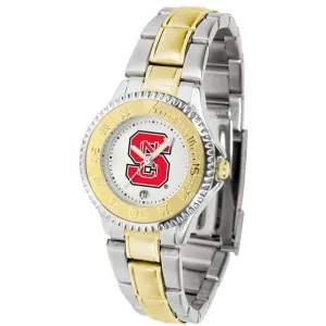 North Carolina State Wolfpack Ladies Competitor Two-Tone Band Watch