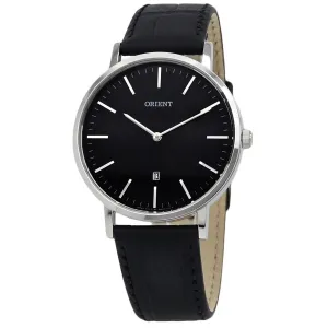 Orient Classic Quartz Black Dial Black Leather Men's Watch FGW05004B0