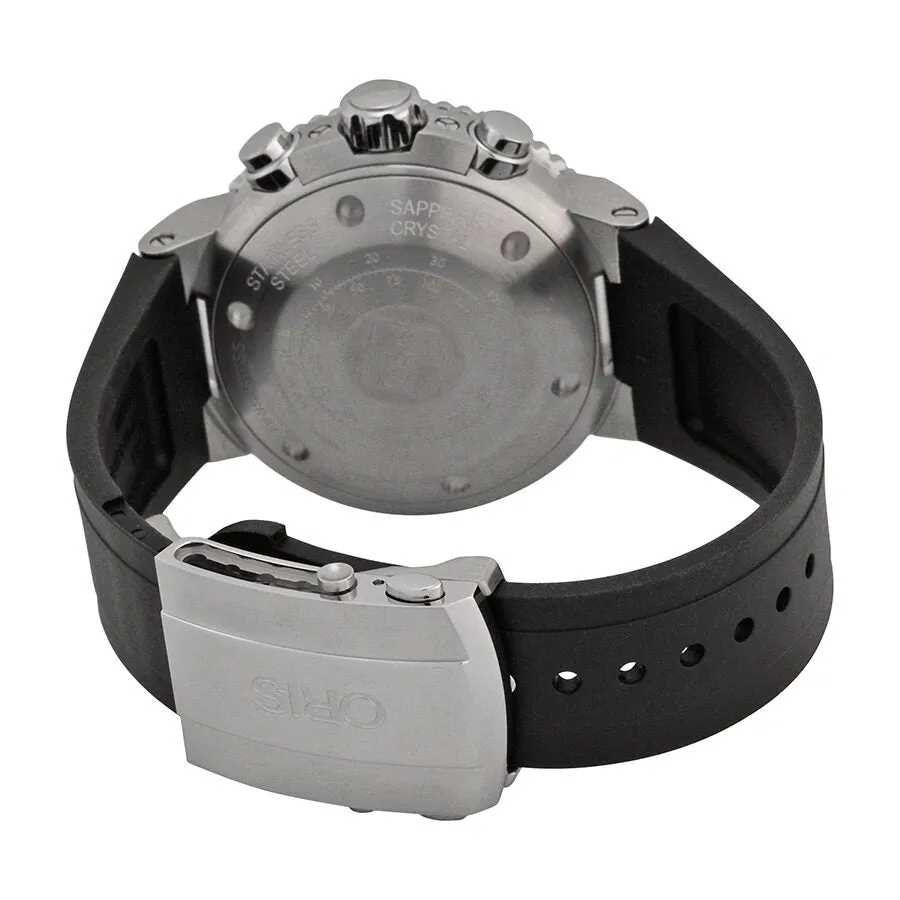 Oris Aquis Automatic Chronograph Black Dial Black Rubber Watch 774-7655-4154RS 01 774 7655 4154-07 4 26 34EB