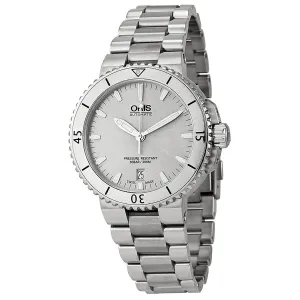 Oris Aquis Date Silver Dial Stainless Steel Men's Watch 01 733 7676 4141-07 8 21 10P