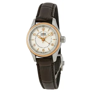 Oris Big Crown Pointer Date Automatic Silver Dial Dark Brown Leather Ladies Watch 01 594 7680 4361-07 5 14 77FC