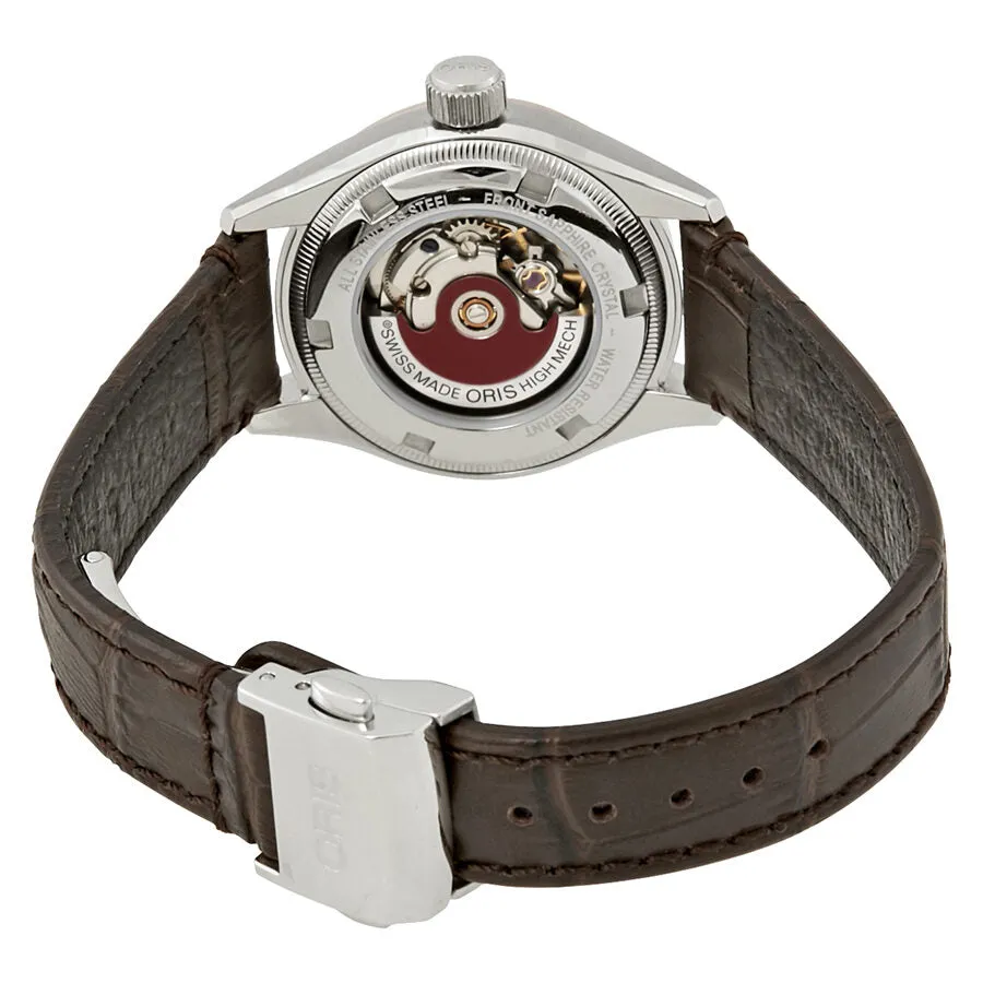 Oris Big Crown Pointer Date Automatic Silver Dial Dark Brown Leather Ladies Watch 01 594 7680 4361-07 5 14 77FC