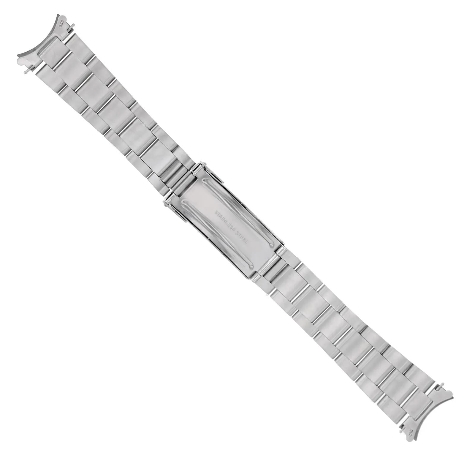 OYSTER WATCH BAND FOR ROLEX SUBMARINER GMT SHINY/CENTER FLIP LOCK HEAVY BRACELET