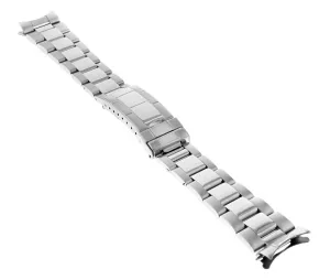 OYSTER WATCH BAND FOR ROLEX SUBMARINER GMT SHINY/CENTER FLIP LOCK HEAVY BRACELET
