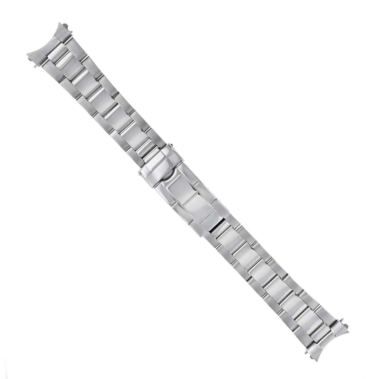 OYSTER WATCH BAND FOR ROLEX SUBMARINER GMT SHINY/CENTER FLIP LOCK HEAVY BRACELET