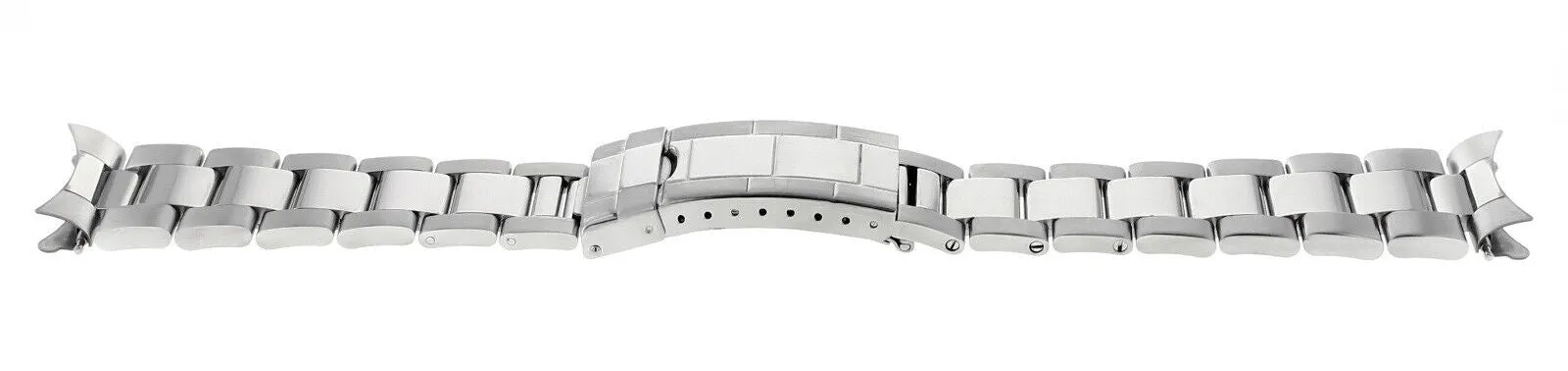 OYSTER WATCH BAND FOR ROLEX SUBMARINER GMT SHINY/CENTER FLIP LOCK HEAVY BRACELET