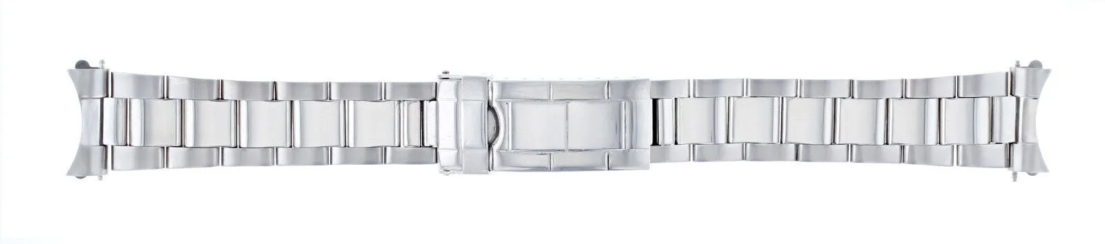 OYSTER WATCH BAND FOR ROLEX SUBMARINER GMT SHINY/CENTER FLIP LOCK HEAVY BRACELET