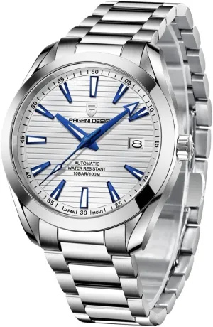 Pagani Design Men's Automatic Watch NH35 Movement | 40mm Stainless Steel Case | Sapphire Glass | 100m Waterproof | Luxury Business Sport Watch for Men