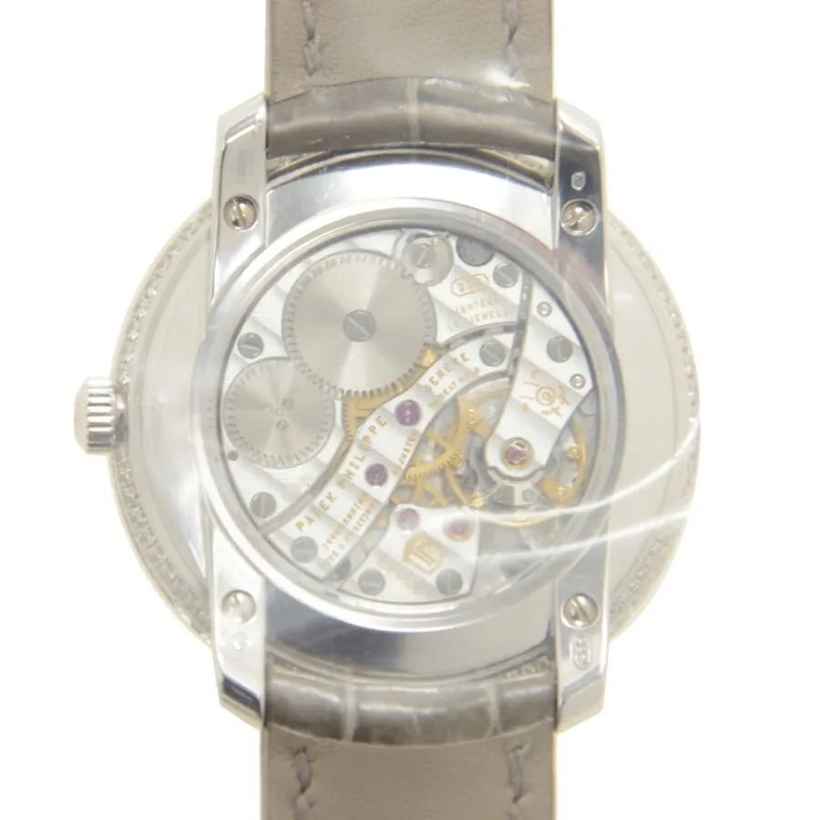 Patek Philippe Complications Hand Wind White Mother of Pearl Dial Ladies Watch 4968G-010