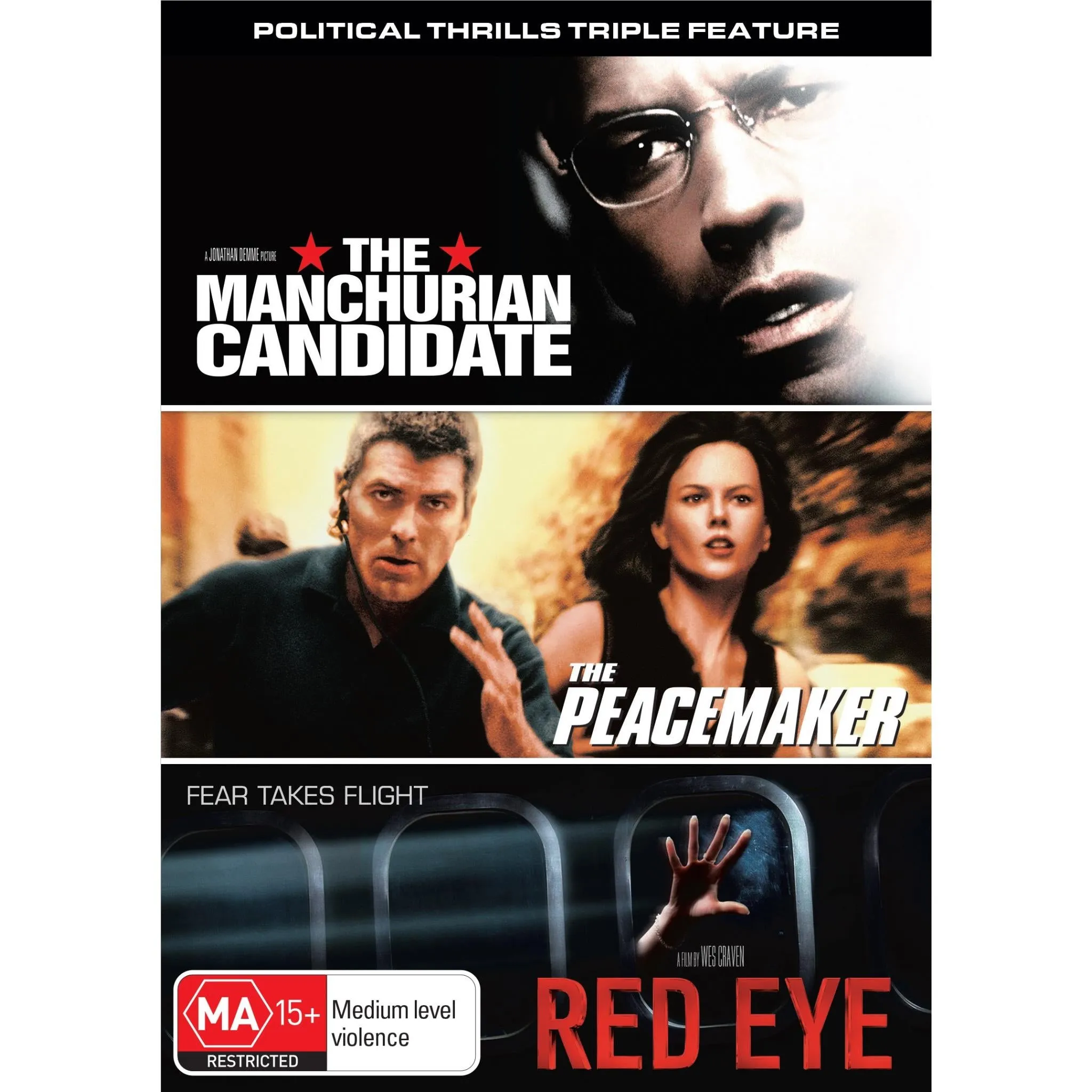 Political Thrills Triple (Manchurian Candidate/Peacemaker/Red Eye)