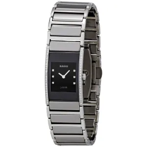 Rado Integral Small Platinum Tone Diamond Dial Ladies Watch R20759752