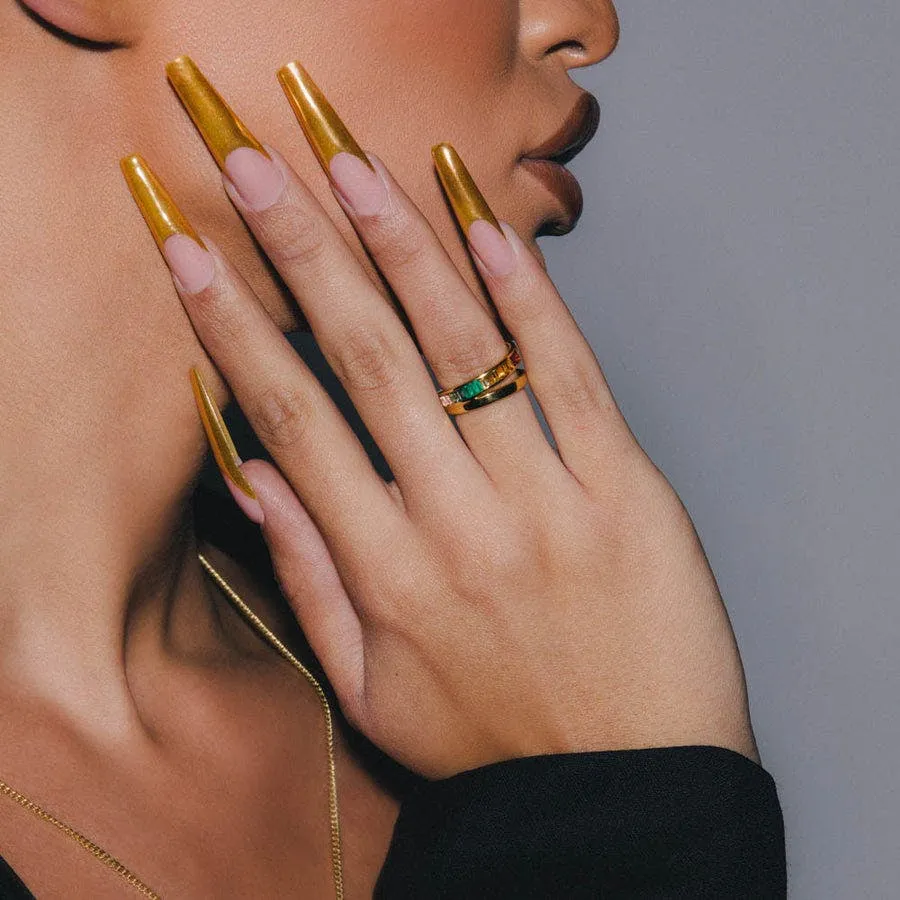 Rainbow Ring in Gold Vermeil Size 6