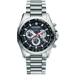 Roamer Men's Black Rockshell Mark III Chrono Watch 220837 41 55 20