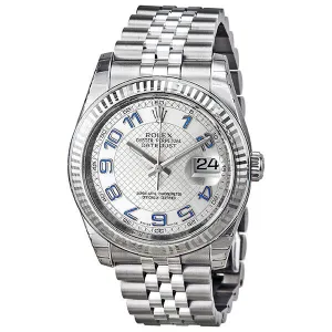 Rolex Oyster Perpetual 36 mm Silver Dial Stainless Steel Jubilee Bracelet Automatic Ladies Watch SDBLAJ 116234