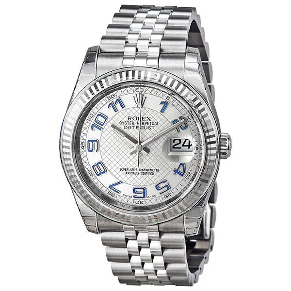 Rolex Oyster Perpetual 36 mm Silver Dial Stainless Steel Jubilee Bracelet Automatic Ladies Watch SDBLAJ 116234