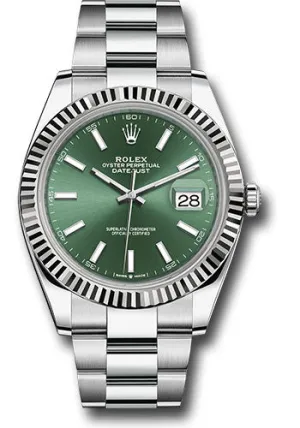 Rolex Steel and White Gold Rolesor Datejust 41mm Watch 126334 mgio