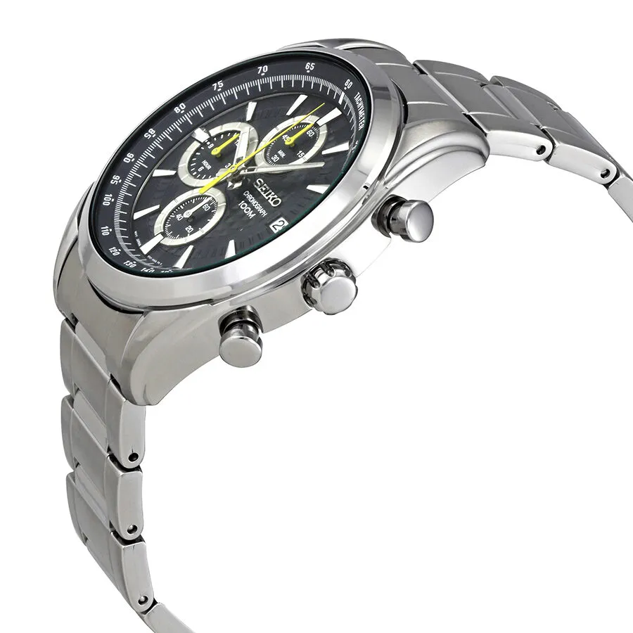 Seiko Chronograph Black Dial Men's Watch SSB175P1