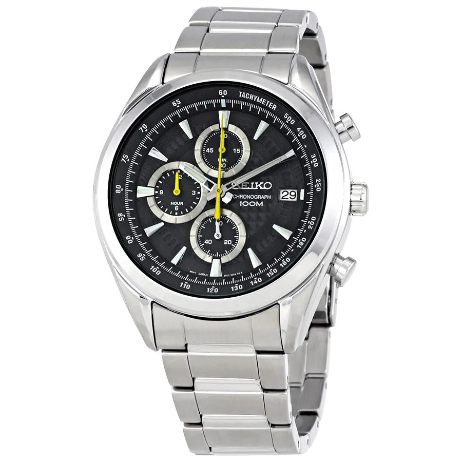 Seiko Chronograph Black Dial Men's Watch SSB175P1