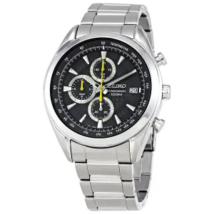 Seiko Chronograph Black Dial Men's Watch SSB175P1
