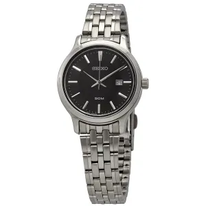 Seiko Neo Classic Quartz Black Dial Ladies Watch SUR649P1