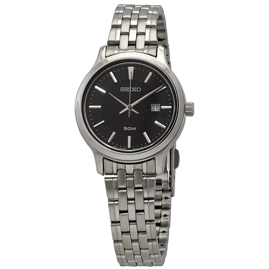 Seiko Neo Classic Quartz Black Dial Ladies Watch SUR649P1