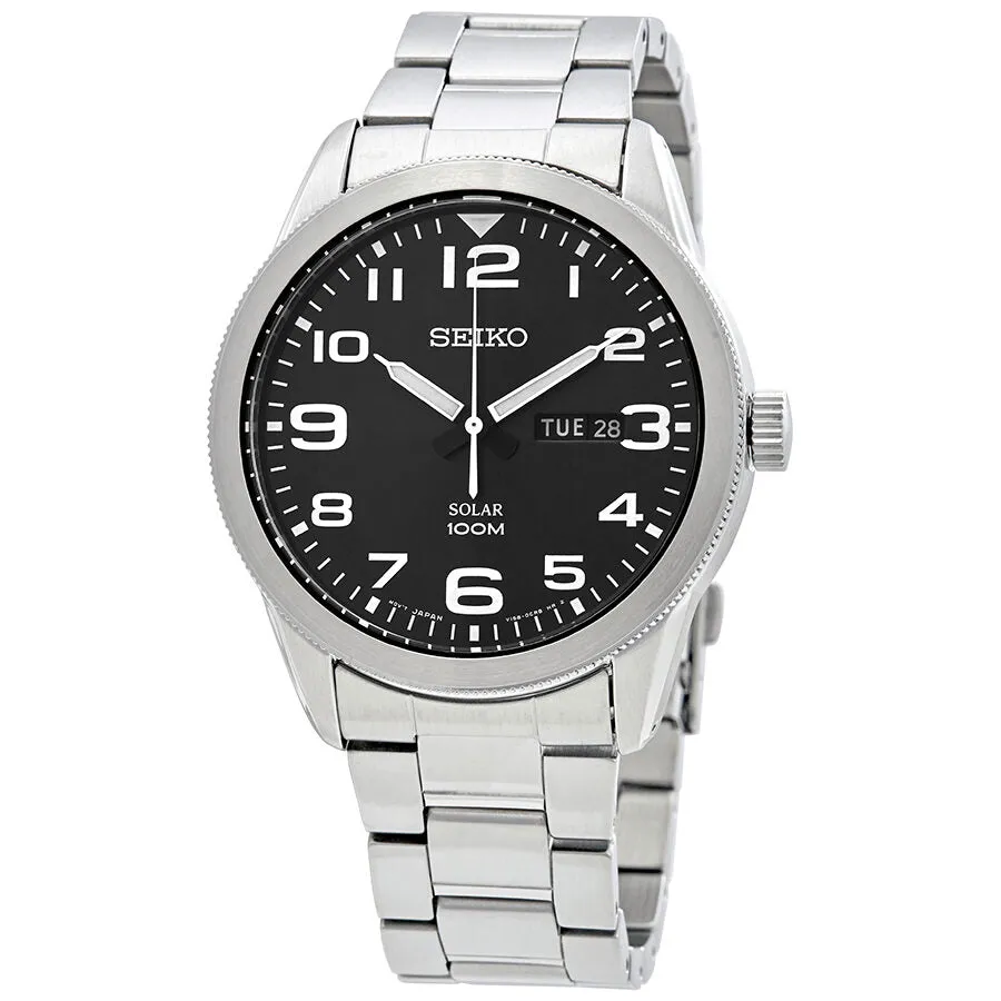Seiko Solar Black Dial Men's Watch SNE471P1