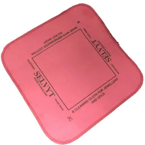 SELVYT JC FOR JEWELLERY & WATCHES (MAROON) POLISHING CLOTH 25CMX25CM