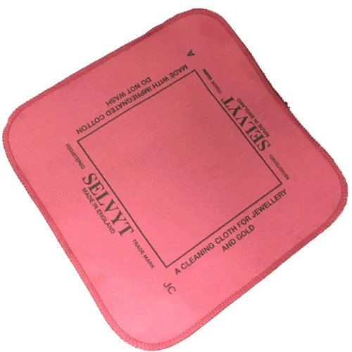 SELVYT JC FOR JEWELLERY & WATCHES (MAROON) POLISHING CLOTH 25CMX25CM