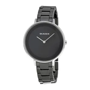 Skagen Ditte Black Dial Black Ceramic Ladies Watch SKW2303