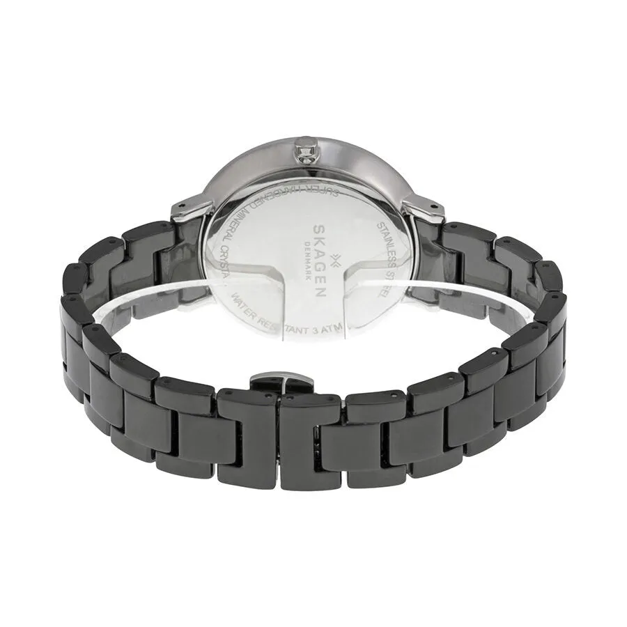 Skagen Ditte Black Dial Black Ceramic Ladies Watch SKW2303