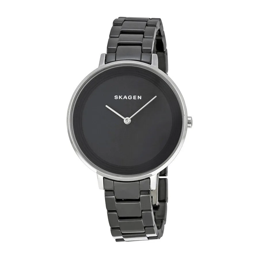 Skagen Ditte Black Dial Black Ceramic Ladies Watch SKW2303