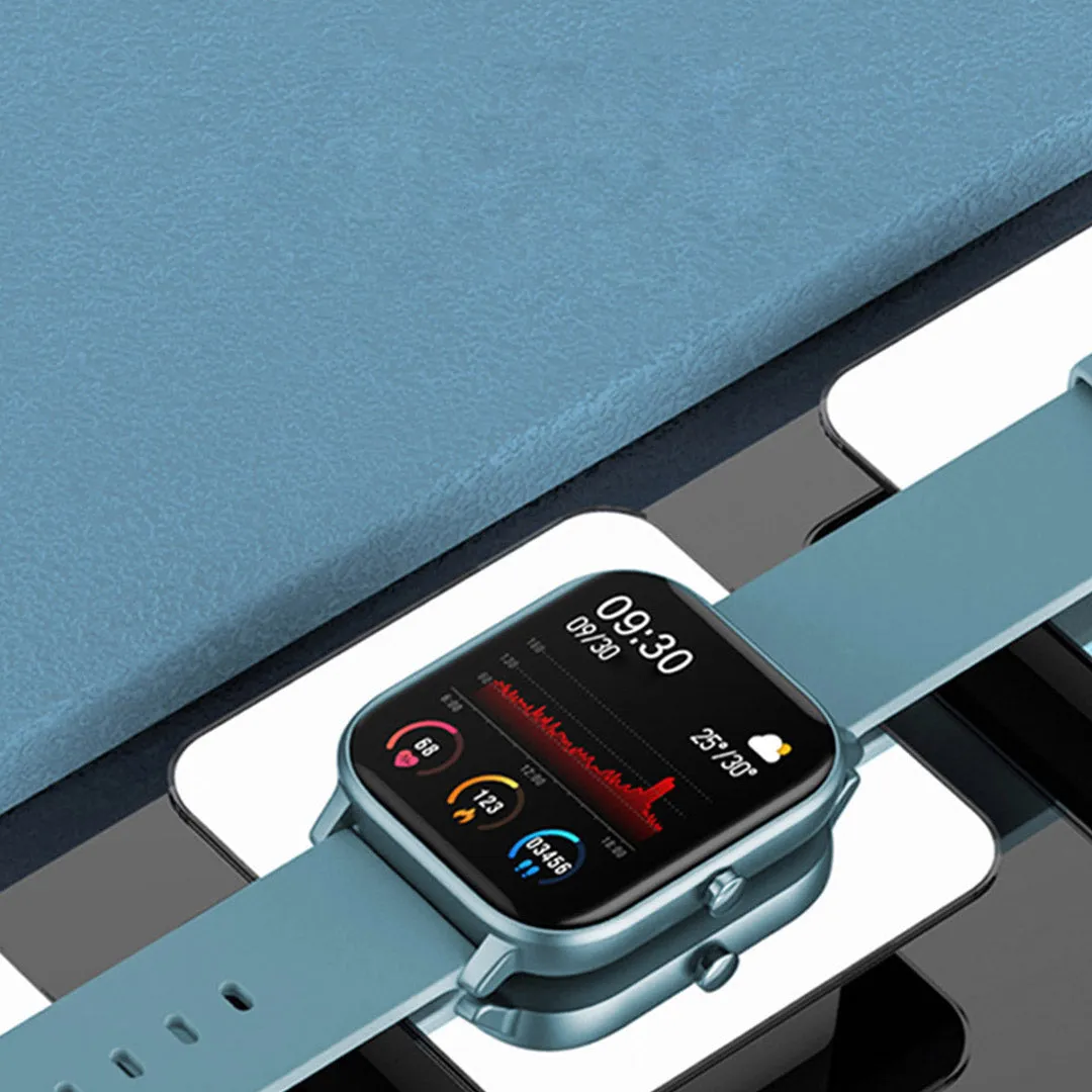 Smart Wrist Watch Set Premium 2X Waterproof Fitness Heart Rate Monitor Tracker P8 - Blue