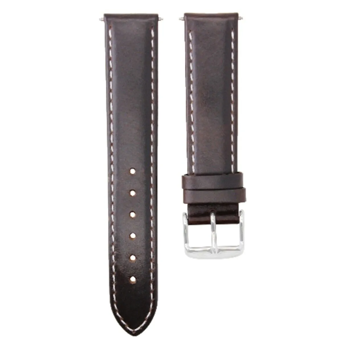 SMOOTH LEATHER WATCH BAND STRAP FOR TISSOT WATCH DEPLOYMENT - 18MM