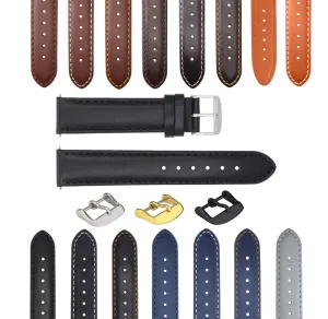 SMOOTH LEATHER WATCH BAND STRAP FOR TUDOR WATCH - 22MM